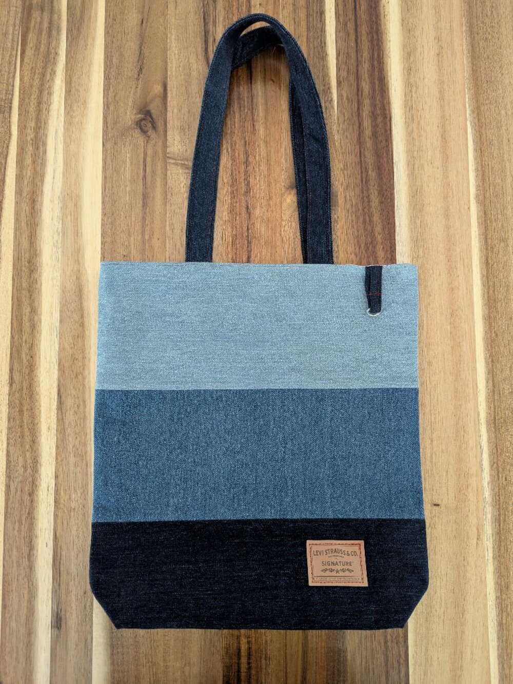 Denim Handbag made from new Levi's jeans. Shoulder bag purse 14 x 15 inches